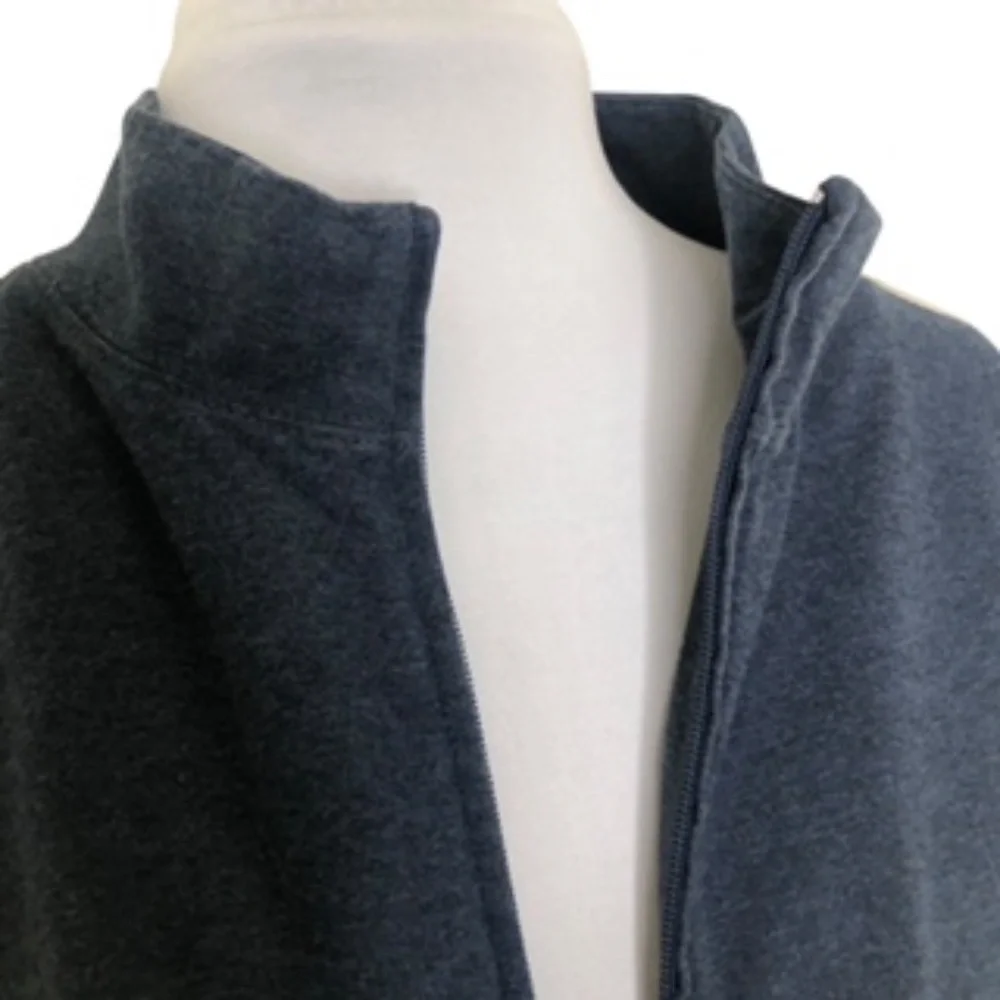 No Brand Label Full Zip Sleep Stripe Side Pockets Warmup Jacket Size L - Picture 2 of 6